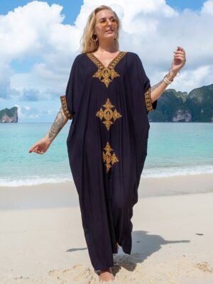 2023 collection Kaftan V-neck Women Clothing Summer Beach Dresses