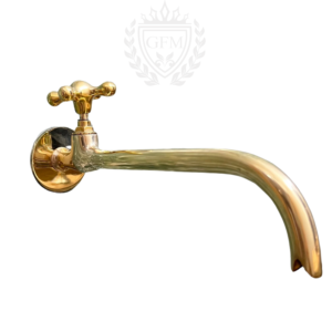 Unleash Vintage Charm with Our Unlacquered Brass Single Hole Wall Mount Faucet