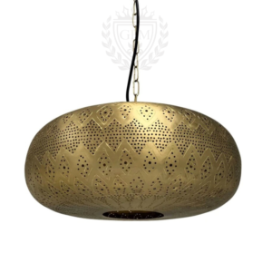 Handmade Moroccan Ceiling Lamp – Vintage Moroccan Lighting in Gold and Silver Colors