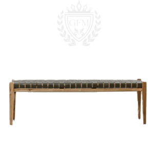 Handcrafted Wood and Leather Bench | Versatile Furniture for Entryway