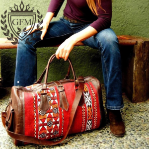 Vintage Large Carpet Bag – Unique Handmade Antique Luggage for Fashionable Travelers