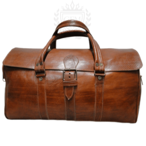 Handwoven Moroccan Weekender Bag – Authentic Leather Travel Companion