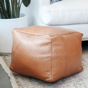 Handmade Moroccan Leather Poufs – Premium Quality