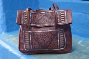 Vintage moroccan leather bag