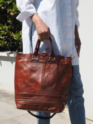 Convertible Backpack,Leather Handbag Backpack Cross Body – Sustainable Work Handbag