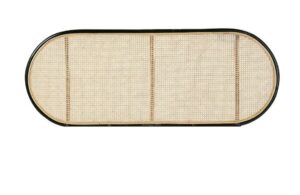 Rattan wood Headboard,leather Headboard