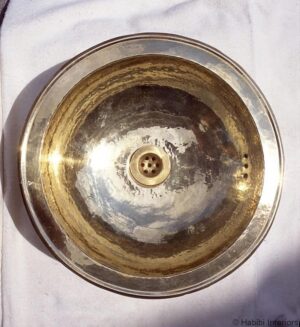 Handmade Brass Moroccan Sink | Hammered Gold Color | Round/Oval | Moroccan Bathroom Decor