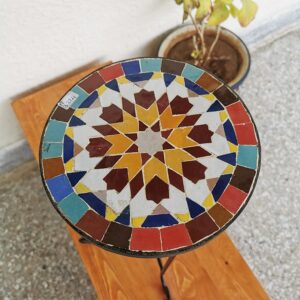 Colorful  mosaic table outdoor