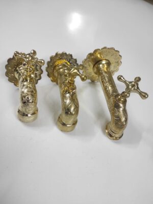 Handcrafted Brass Faucet – Moroccan Vintage Decor Style | Handmade Marrakech Brass Faucet in 3 Sizes