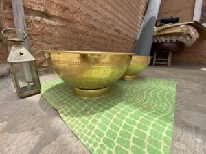 Handmade Vessel Sink – Brass Moroccan Hand Decorated Art Basin Round Bowl Vanity – Marrakech Design in Decor Vessel Sink