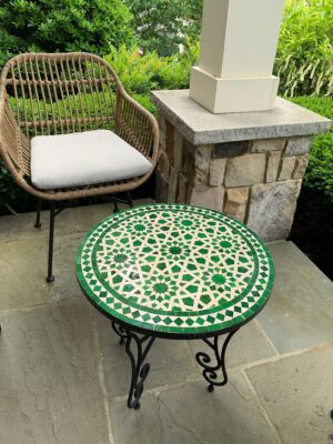 Moroccan Mosaic Table – Handcrafted Mid Century Art
