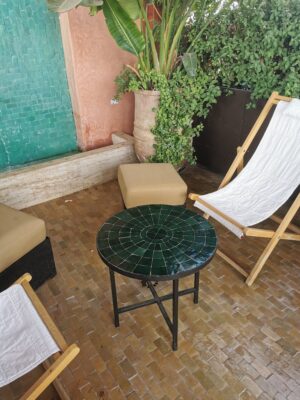 Green Mosaic Table Handmade Coffee Table For Outdoor & Indoor