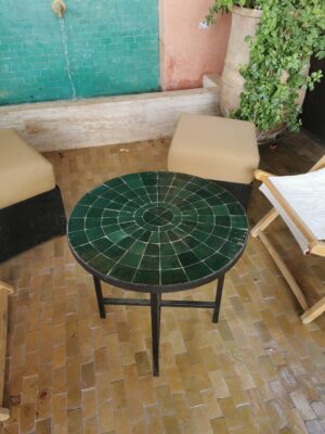 Green Mosaic Table Handmade Coffee Table For Outdoor & Indoor
