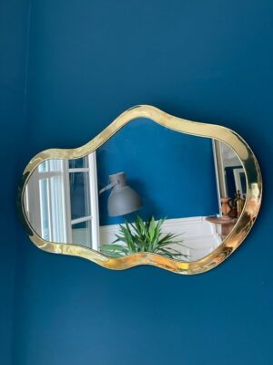 Gold Brass Mirror, Wall Decor Mirror Moroccan Mirror, Bedroom Wall Mirror,Bathroom Mirror