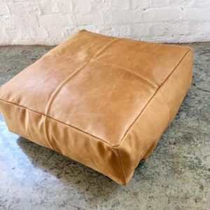 Leather Pouffe , ottoman square , home living furniture