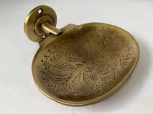 Antique Styled Bronze Handcrafted Soap Plate Dish – Hand Engraved Soap Tray Holder