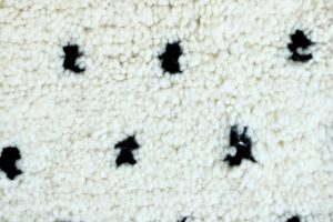 Handwoven Berber Dalmatian Kilim Pouf – Black & White  – Moroccan Floor Cushion