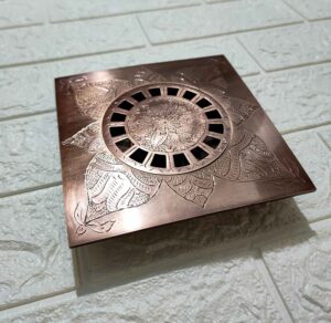 Floor drain Engraved , Handmade Moroccan Floor Drain Brass