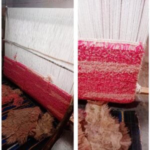 Moroccan Pink Rug – 6×9 ft – Beni Ourain – Handmade Wool Berber Rug