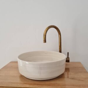 Moroccan Bathroom Vessel Sink – Countertop Bowl Sink  Solid Brass Drain Cap Gift