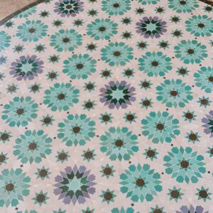Outdoor Table  Mosaic Pattern Zellige Mosaic Table