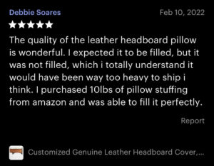 Leather Headboard Cover, Headboard Cushion, Hanging Leather Headboard