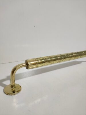 Handcrafted Brass Towel Holder , Single Bar Solid Brass Towel Hanger Bathroom