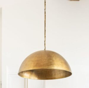 Pendant Light – Antique Brass Dome Pendant Oxide Brass Ceiling Light, Dome Brass Pendant Moroccan Pendant, Solid Brass