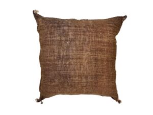 Brown Moroccan Cactus Silk Pillow – Decorative Cushion in Various Sizes