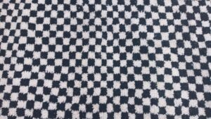 Handmade Checkered Runner Rug – Black and White – Customizable and Authentic