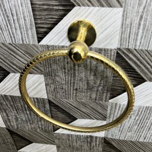 Bathroom Ring Circle Towel Brass Wall Rack – Engraved Brass