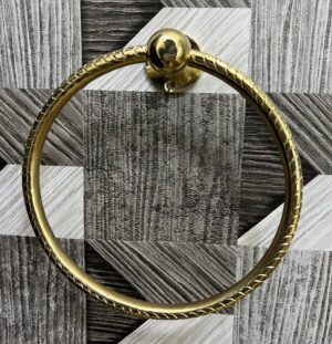 Bathroom Ring Circle Towel Brass Wall Rack – Engraved Brass