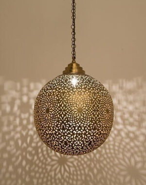 Handmade Brass Hanging Lamp | Moroccan Ceiling Lamp | Arabic Lighting Style