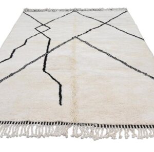 Beni Ourain Rug – Authentic Moroccan Rug – Customizable – White & Black
