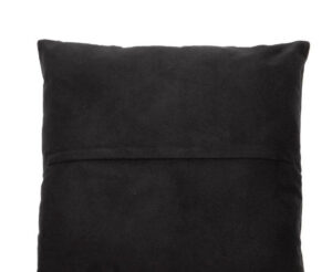 Handmade pillow leather – Black cushion from soft Leather and Suede