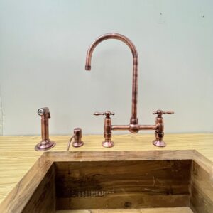 Enhance Your Kitchen with the Elegance of Solid Brass Copper Bridge Fauce