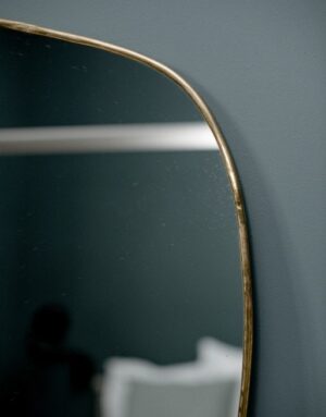 Brass Irregular Mirror – Aesthetic Home Decor – Luxurious Wall Decor