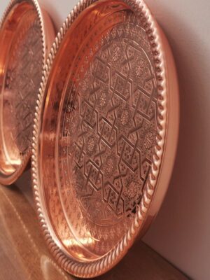 Hand Engraved Custom Copper Tray Gift – Authentic Artisan Piece