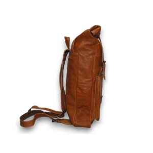 Handcrafted Moroccan Artisanal Backpack, Spacious Travel Leather Bag