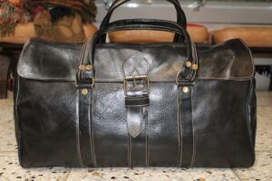 Handmade Leather Travel Bag – Vintage Canvas Duffle Bag